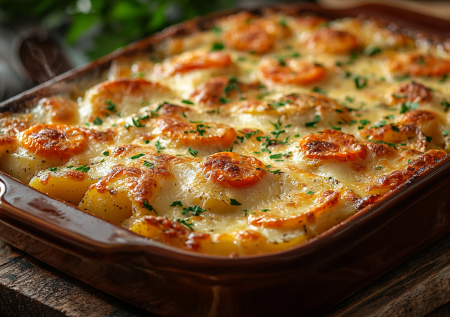 Вау-запеканка из картошки и курицы! Фишка в кефирной заливке с творогом