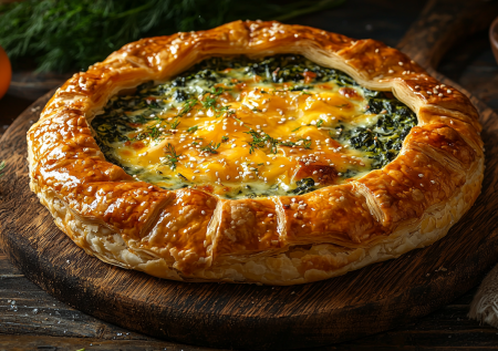 Пирог как из пекарни на вашей кухне! Румяные бочка с сыром и шпинатом