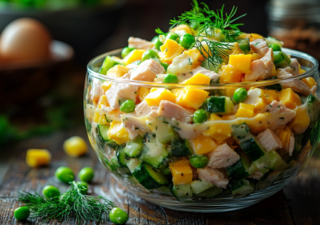 «Тамерлан» — лучший салат с копченой курицей! Сытный и быстрый рецепт