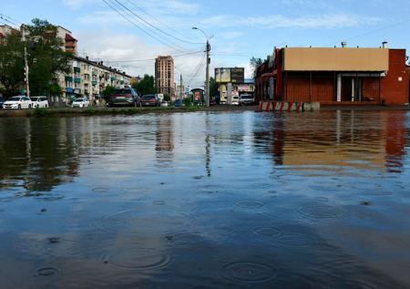 Уровень воды в Чите резко вырос