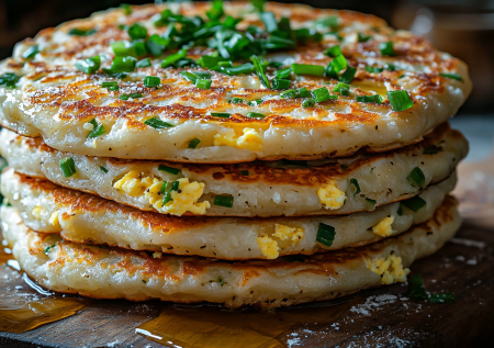 Оладьи «Ленивые пирожки» с луком и яйцом за 15 минут! Вкуснее, чем обычные