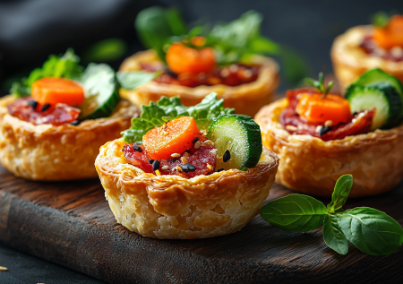 Вкусные тарталетки с салями и черри! Чумовая закуска за считаные минуты