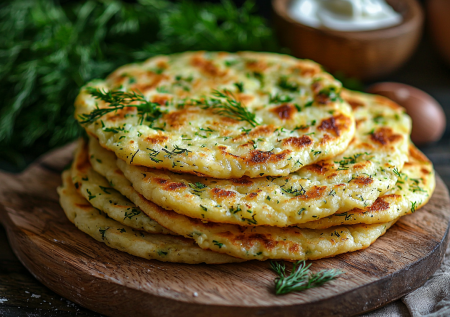 Семья подсела на эту вкуснятину! Хрустящие лепешки на завтрак и на перекус!