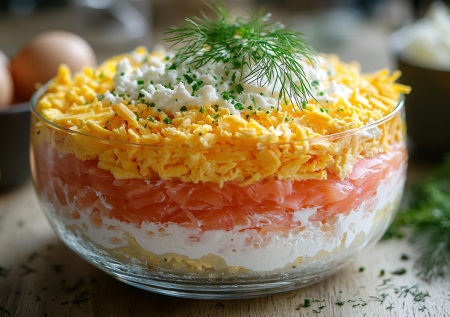 Упрощенная версия салата «Мимоза»! Вкусный рецепт для похудения