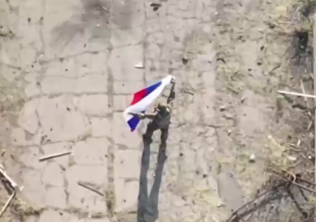 Появилось видео из взятого ВС России села в Запорожье