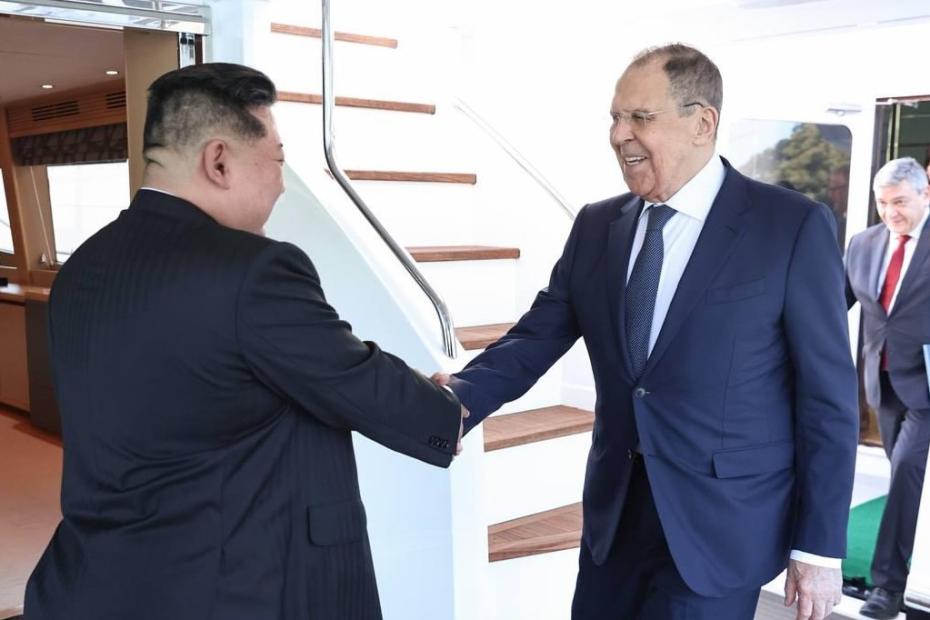 Ким Чен Ын и Сергей Лавров