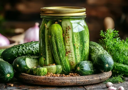 Хрустящие маринованные огурчики в банке 1 л: просто и быстро