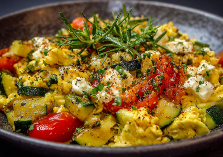 Яичница с кабачком и фетой — летний взрыв вкуса и суперполезный завтрак