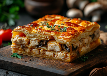 Пирог из лаваша с курицей и грибами — вкуснее пиццы, а готовится 20 минут