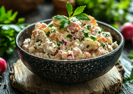 Салат с редькой и языком: вкуснятина исключительно из доступных продуктов