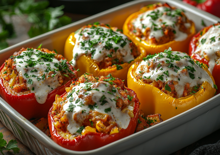 Запекаю перцы в сметанном соусе — эта фаршированная вкуснятина сводит с ума