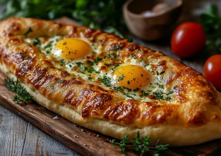 Быстрый завтрак за 15 минут! Хачапури по-грузински с брынзой! Вкуснота