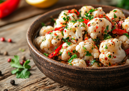 Острая маринованная цветная капуста! Холодная закуска с характером