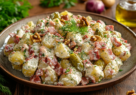Летний салат с картошкой и йогуртом! Вкуснятина из простецких продуктов