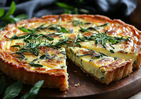 Воздушный киш с адыгейским сыром! Вкуснятина на ужин и перекус за 30 минут!