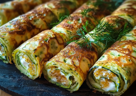 Кабачковые блинчики с копченой икорной пастой! Невероятно вкусное сочетание