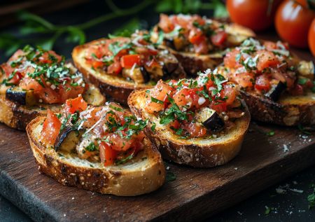 Брускетта с баклажанами алла пармиджана! Вкуснятина на завтрак или перекус!