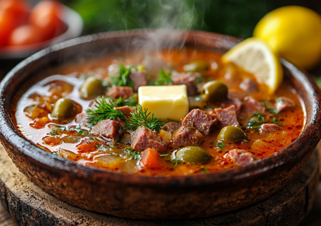 Сытная мясная солянка! Обалденный подкопченный суп на все времена
