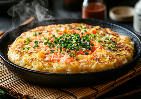 Легкие овощные оладьи с креветками — вкус Японии на вашей кухне