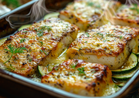 Филе минтая с сыром, кабачками и чесноком! Такую вкуснятину вы не готовили