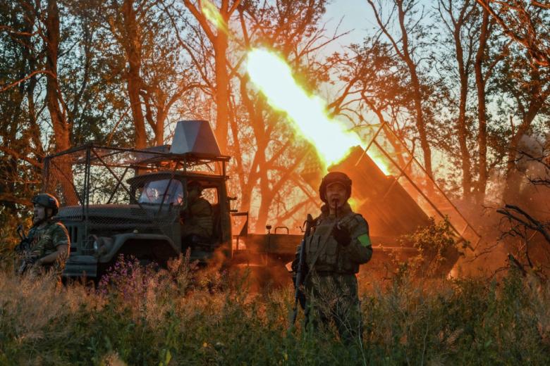 Боевая работа расчета РСЗО 9К55 «Град-1»