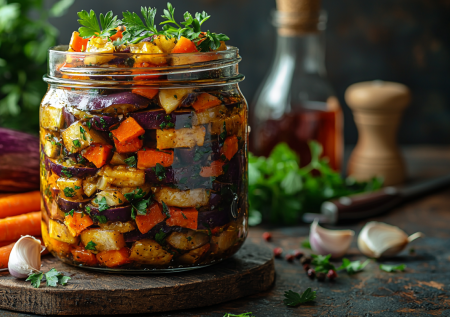 Печеные маринованные баклажаны с овощами! Самая вкусная летняя закуска