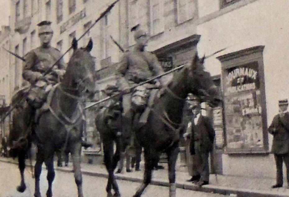 Первая мировая война. Передовые части немецкой кавалерии входят в бельгийский город Спа, 4 августа 1914 года