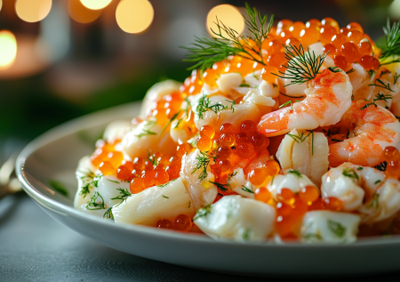 Салат «Баловень» — отличное сочетание даров моря! Невероятно вкусно