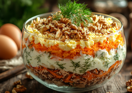 Ни грамма майонеза: готовим вкуснющий салат с сыром и копченостями