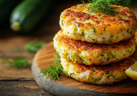 Котлетки из кабачка и крабовых палочек! Очень вкусно и необычно