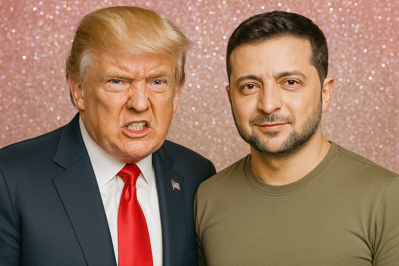 Дональд Трамп и Владимир Зеленский в представлении ИИ