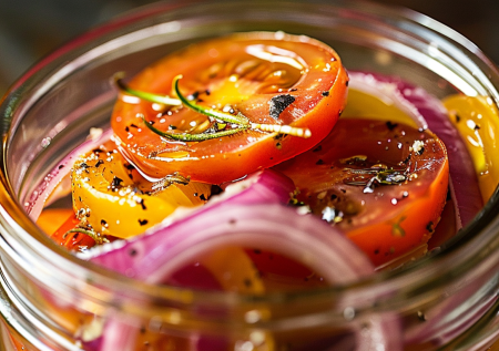 Салат «Фестиваль вкуса» с помидорами и луком — зимой уходит первым!