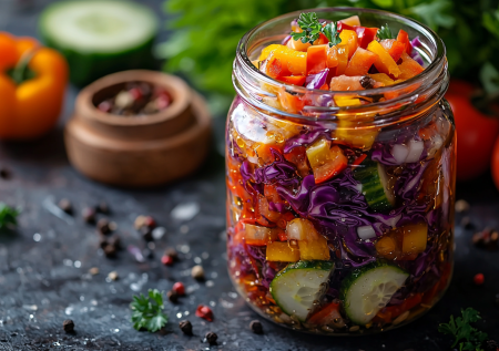 Салат «Ассорти» на зиму! Вкусная закатка с капустой, перцем и томатами