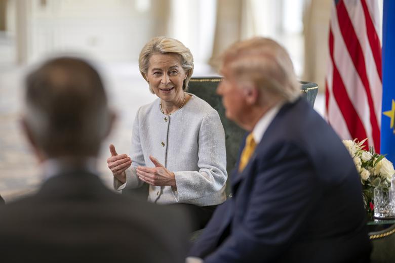 Урсула фон дер Ляйен и Дональд Трамп