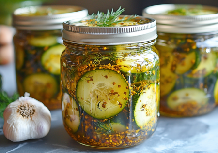 Сразу 5 банок за один присест! Маринованные огурчики с куркумой на зиму