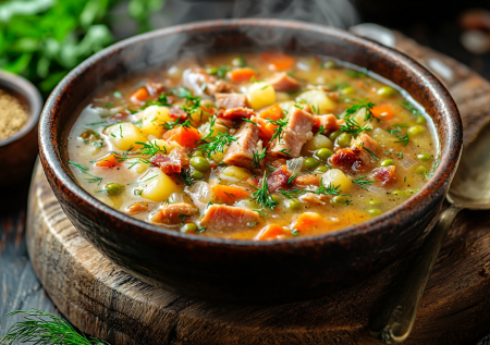 Гороховый с копчеными ребрами! Вкусный, наваристый и очень простой