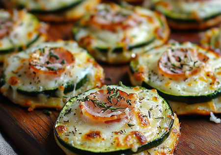 Румяные сырные мини-пиццы из кабачка! Готовим вкуснятину за 12 минут