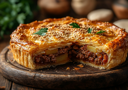 Этот пирог никогда не подводит — готовим с мясной начинкой и нежным тестом