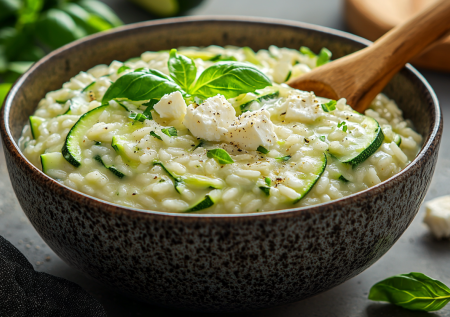 Рис с кабачками и фетой! Вкусное блюдо без мяса