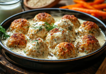 Некалорийные тефтели в сметанном соусе! Вкуснятина из простых продуктов