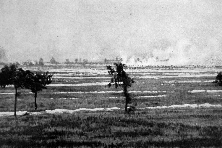 Кадры применения газа на полях Первой мировой войны. 1914 год