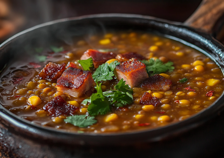 Острый суп из чечевицы с грудинкой! Вкуснейшее блюдо в одной кастрюле