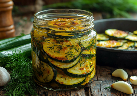 Жареные кабачки в банке — вкус лета зимой! Закуска к любому блюду