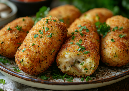 Быстрый ужин за 20 минут! Кабачковые крокеты с грибами! Вкуснее запеканки!