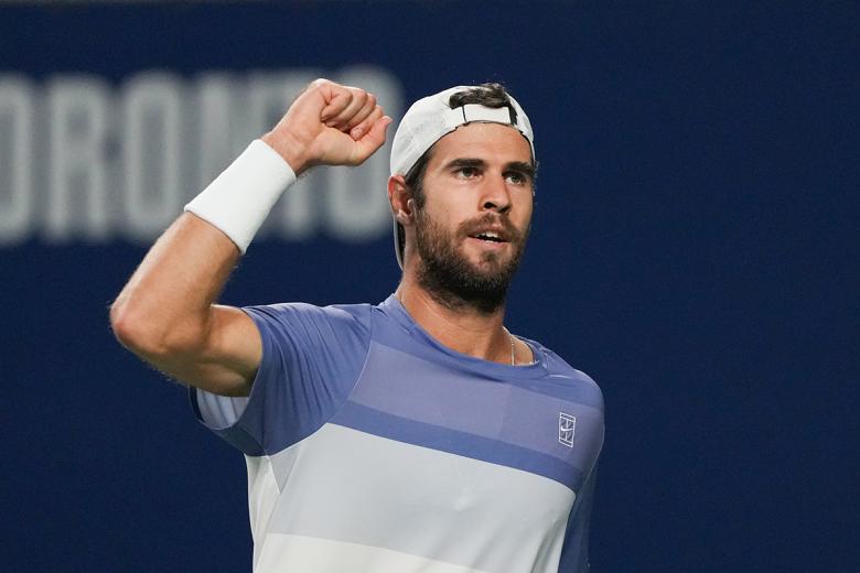 Карен Хачанов на финальном матче мужского одиночного разряда турнира ATP Masters в Торонто