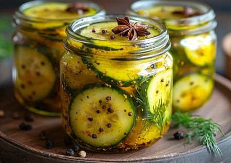 Хрустящие огурчики с куркумой и бадьяном! Простой рецепт для литровых банок