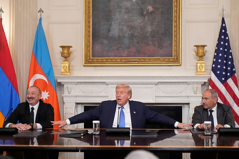 Никола Пашинян, Ильхам Алиев и Дональд Трамп