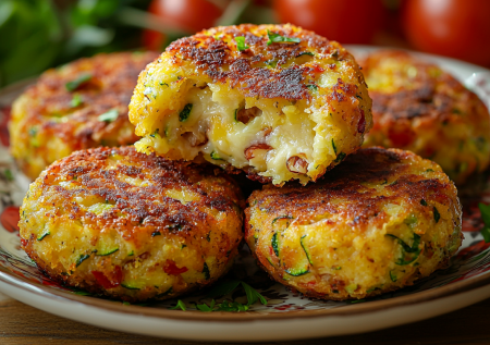 Перекус за 10 минут! Кабачковые шайбы с сыром и орехами — все очень просто