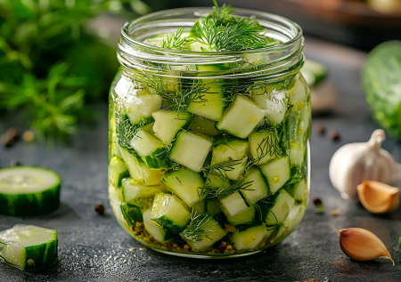 Маринованные огурцы кубиками для салатов на зиму: к оливье и винегрету