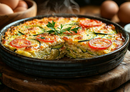 Самая простая и самая вкусная! Кабачковая запеканка с помидорами и сыром